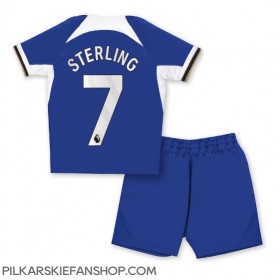 Koszulka piłkarska Chelsea Raheem Sterling #7 Strój Domowy dla dzieci 2023-24 tanio Krótki Rękaw (+ Krótkie spodenki)